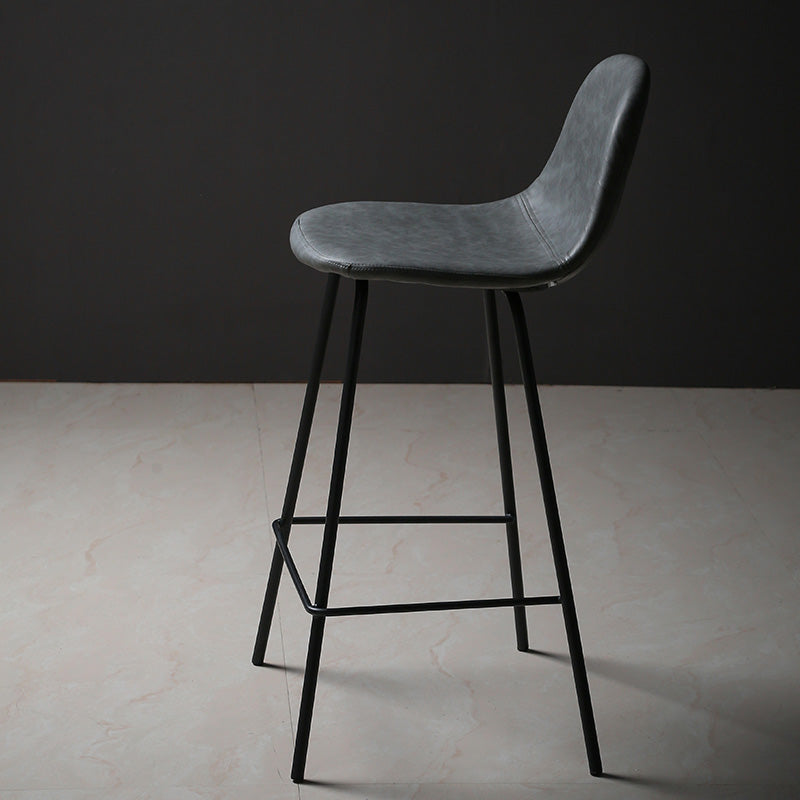 Industrial Style Bar-stool Iron Legs Counter Stool for Kitchen Bar Dark Gray 1 Piece Counter Stool(26"H) Clearhalo 'Bar Furniture' 'Bar Stools' 'bar_stools' 'furn' 'furn_bar_stools' 'furniture_bar_stools' 'Kitchen & Dining Furniture' 'kitchen&dining_furn' 'kitchen' 'kitchen_furn' Furniture' 4639045