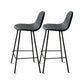 Industrial Style Bar-stool Iron Legs Counter Stool for Kitchen Bar Dark Gray 2 Piece Set Counter Stool(26"H) Clearhalo 'Bar Furniture' 'Bar Stools' 'bar_stools' 'furn' 'furn_bar_stools' 'furniture_bar_stools' 'Kitchen & Dining Furniture' 'kitchen&dining_furn' 'kitchen' 'kitchen_furn' Furniture' 4639046