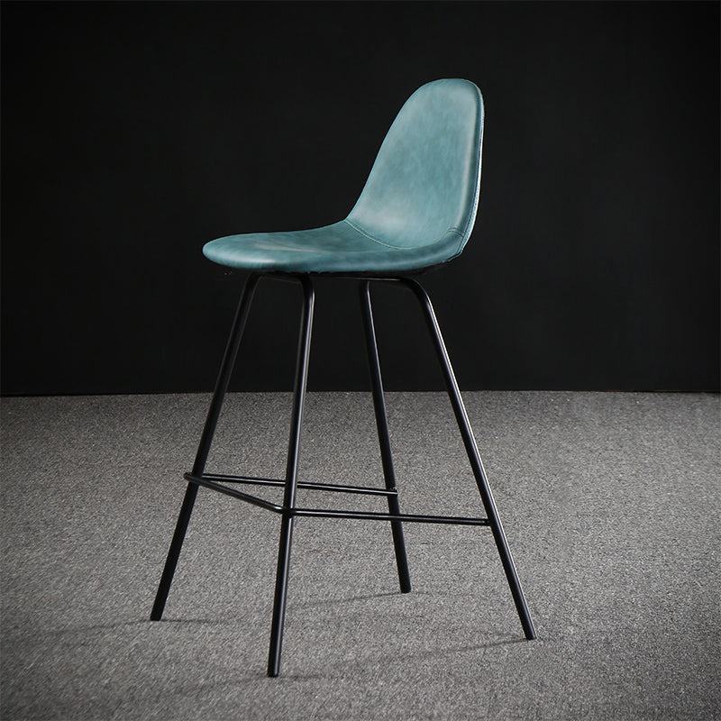 Industrial Style Bar-stool Iron Legs Counter Stool for Kitchen Bar Blue 1 Piece Clearhalo 'Bar Furniture' 'Bar Stools' 'bar_stools' 'furn' 'furn_bar_stools' 'furniture_bar_stools' 'Kitchen & Dining Furniture' 'kitchen&dining_furn' 'kitchen' 'kitchen_furn' Furniture' 4639048