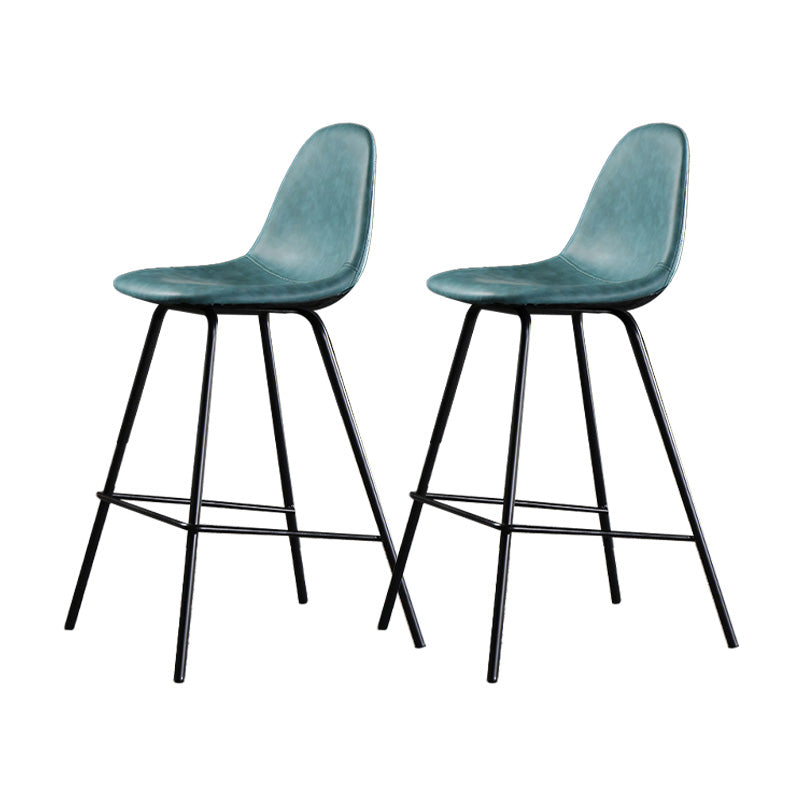 Industrial Style Bar-stool Iron Legs Counter Stool for Kitchen Bar Blue 2 Piece Set Clearhalo 'Bar Furniture' 'Bar Stools' 'bar_stools' 'furn' 'furn_bar_stools' 'furniture_bar_stools' 'Kitchen & Dining Furniture' 'kitchen&dining_furn' 'kitchen' 'kitchen_furn' Furniture' 4639049