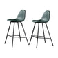 Industrial Style Bar-stool Iron Legs Counter Stool for Kitchen Bar Green 2 Piece Set Clearhalo 'Bar Furniture' 'Bar Stools' 'bar_stools' 'furn' 'furn_bar_stools' 'furniture_bar_stools' 'Kitchen & Dining Furniture' 'kitchen&dining_furn' 'kitchen' 'kitchen_furn' Furniture' 4639052