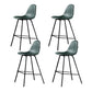 Industrial Style Bar-stool Iron Legs Counter Stool for Kitchen Bar Green 4 Piece Set Clearhalo 'Bar Furniture' 'Bar Stools' 'bar_stools' 'furn' 'furn_bar_stools' 'furniture_bar_stools' 'Kitchen & Dining Furniture' 'kitchen&dining_furn' 'kitchen' 'kitchen_furn' Furniture' 4639053