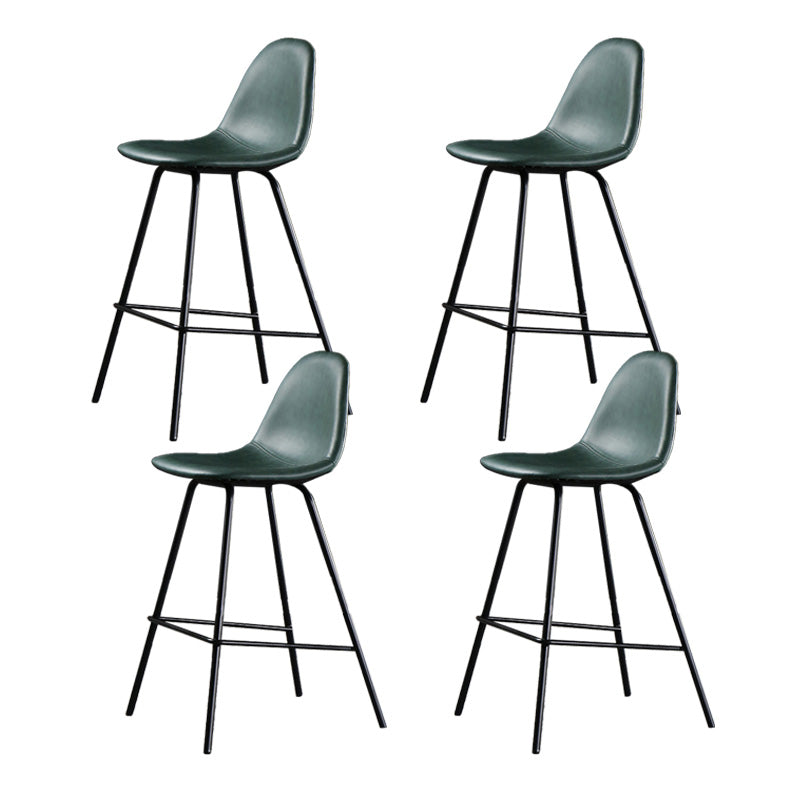 Industrial Style Bar-stool Iron Legs Counter Stool for Kitchen Bar Green 4 Piece Set Clearhalo 'Bar Furniture' 'Bar Stools' 'bar_stools' 'furn' 'furn_bar_stools' 'furniture_bar_stools' 'Kitchen & Dining Furniture' 'kitchen&dining_furn' 'kitchen' 'kitchen_furn' Furniture' 4639053