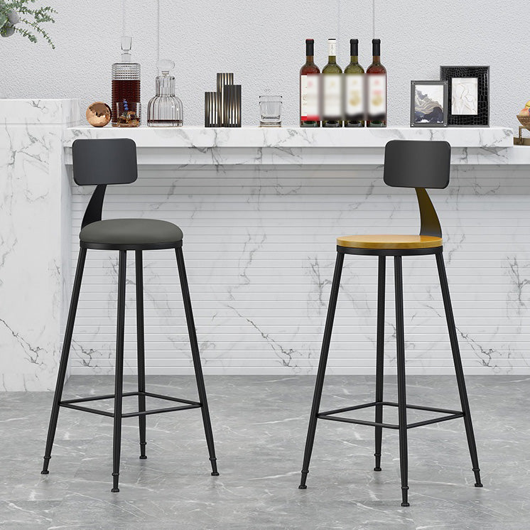 Industrial Style Bar-stool Metal Legs Counter Stool for Kitchen Bar Clearhalo 'Bar Furniture' 'Bar Stools' 'bar_stools' 'furn' 'furn_bar_stools' 'furniture_bar_stools' 'Kitchen & Dining Furniture' 'kitchen&dining_furn' 'kitchen' 'kitchen_furn' Furniture' 4639128