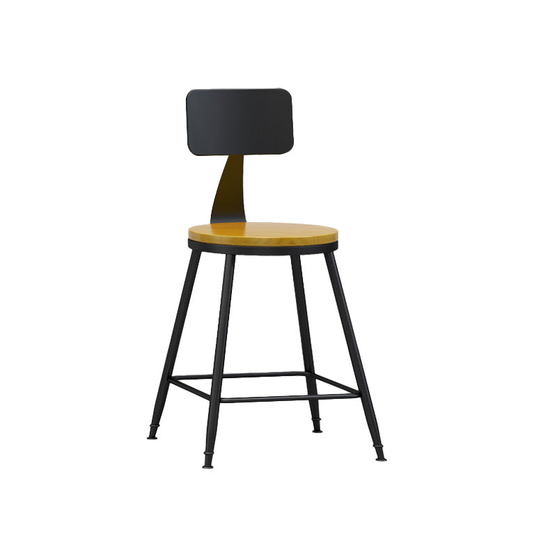 Industrial Style Bar-stool Metal Legs Counter Stool for Kitchen Bar Natural 1 Piece Clearhalo 'Bar Furniture' 'Bar Stools' 'bar_stools' 'furn' 'furn_bar_stools' 'furniture_bar_stools' 'Kitchen & Dining Furniture' 'kitchen&dining_furn' 'kitchen' 'kitchen_furn' Furniture' 4639129