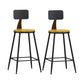 Industrial Style Bar-stool Metal Legs Counter Stool for Kitchen Bar Natural 2 Piece Set Counter Stool(26"H) Clearhalo 'Bar Furniture' 'Bar Stools' 'bar_stools' 'furn' 'furn_bar_stools' 'furniture_bar_stools' 'Kitchen & Dining Furniture' 'kitchen&dining_furn' 'kitchen' 'kitchen_furn' Furniture' 4639137