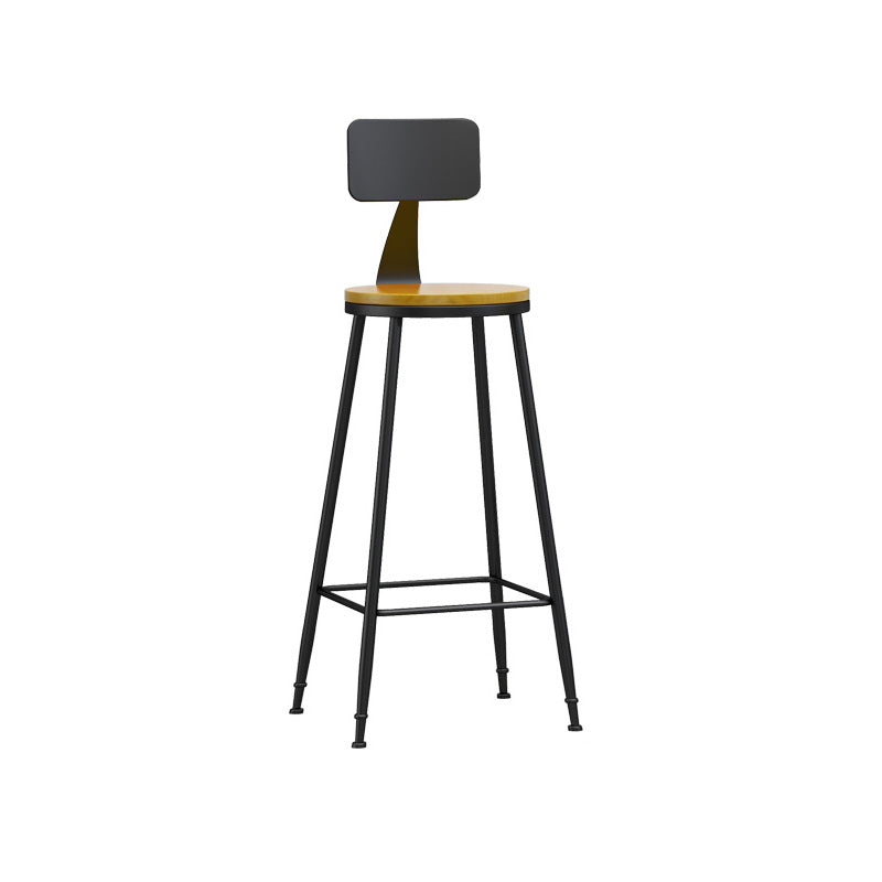 Industrial Style Bar-stool Metal Legs Counter Stool for Kitchen Bar Natural 1 Piece Bar Stool(30"H) Clearhalo 'Bar Furniture' 'Bar Stools' 'bar_stools' 'furn' 'furn_bar_stools' 'furniture_bar_stools' 'Kitchen & Dining Furniture' 'kitchen&dining_furn' 'kitchen' 'kitchen_furn' Furniture' 4639141