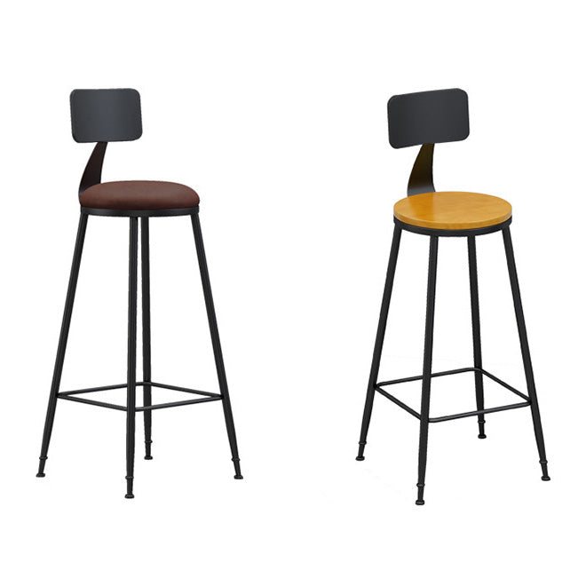 Industrial Style Bar-stool Metal Legs Counter Stool for Kitchen Bar Clearhalo 'Bar Furniture' 'Bar Stools' 'bar_stools' 'furn' 'furn_bar_stools' 'furniture_bar_stools' 'Kitchen & Dining Furniture' 'kitchen&dining_furn' 'kitchen' 'kitchen_furn' Furniture' 4639146