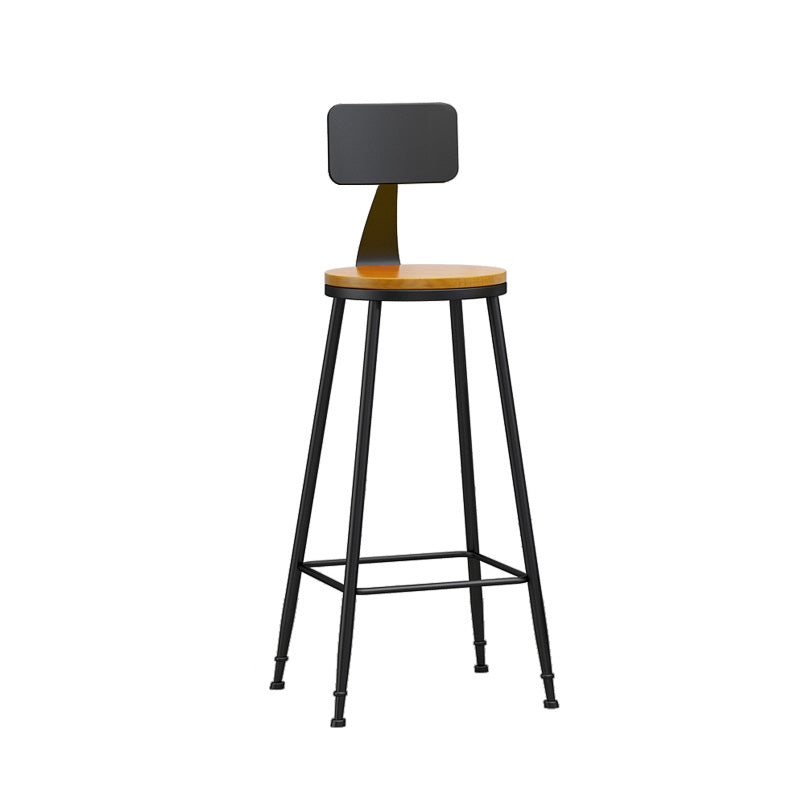 Industrial Style Bar-stool Metal Legs Counter Stool for Kitchen Bar Natural 1 Piece Bar Stool(33"H) Clearhalo 'Bar Furniture' 'Bar Stools' 'bar_stools' 'furn' 'furn_bar_stools' 'furniture_bar_stools' 'Kitchen & Dining Furniture' 'kitchen&dining_furn' 'kitchen' 'kitchen_furn' Furniture' 4639147