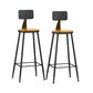 Industrial Style Bar-stool Metal Legs Counter Stool for Kitchen Bar Natural 2 Piece Set Bar Stool(33"H) Clearhalo 'Bar Furniture' 'Bar Stools' 'bar_stools' 'furn' 'furn_bar_stools' 'furniture_bar_stools' 'Kitchen & Dining Furniture' 'kitchen&dining_furn' 'kitchen' 'kitchen_furn' Furniture' 4639149