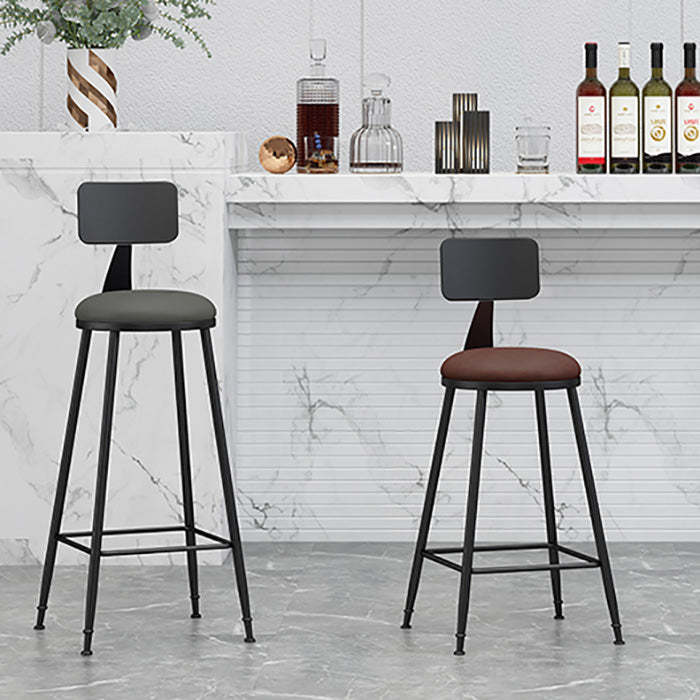 Industrial Style Bar-stool Metal Legs Counter Stool for Kitchen Bar Clearhalo 'Bar Furniture' 'Bar Stools' 'bar_stools' 'furn' 'furn_bar_stools' 'furniture_bar_stools' 'Kitchen & Dining Furniture' 'kitchen&dining_furn' 'kitchen' 'kitchen_furn' Furniture' 4639150