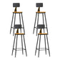 Industrial Style Bar-stool Metal Legs Counter Stool for Kitchen Bar Natural 4 Piece Set Bar Stool(33"H) Clearhalo 'Bar Furniture' 'Bar Stools' 'bar_stools' 'furn' 'furn_bar_stools' 'furniture_bar_stools' 'Kitchen & Dining Furniture' 'kitchen&dining_furn' 'kitchen' 'kitchen_furn' Furniture' 4639151