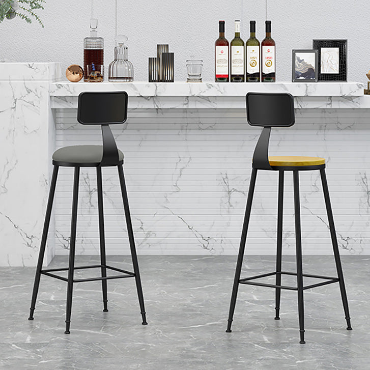 Industrial Style Bar-stool Metal Legs Counter Stool for Kitchen Bar Clearhalo 'Bar Furniture' 'Bar Stools' 'bar_stools' 'furn' 'furn_bar_stools' 'furniture_bar_stools' 'Kitchen & Dining Furniture' 'kitchen&dining_furn' 'kitchen' 'kitchen_furn' Furniture' 4639157