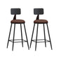 Industrial Style Bar-stool Metal Legs Counter Stool for Kitchen Bar Brown 2 Piece Set Counter Stool(26"H) Clearhalo 'Bar Furniture' 'Bar Stools' 'bar_stools' 'furn' 'furn_bar_stools' 'furniture_bar_stools' 'Kitchen & Dining Furniture' 'kitchen&dining_furn' 'kitchen' 'kitchen_furn' Furniture' 4639162