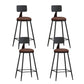 Industrial Style Bar-stool Metal Legs Counter Stool for Kitchen Bar Brown 4 Piece Set Counter Stool(26"H) Clearhalo 'Bar Furniture' 'Bar Stools' 'bar_stools' 'furn' 'furn_bar_stools' 'furniture_bar_stools' 'Kitchen & Dining Furniture' 'kitchen&dining_furn' 'kitchen' 'kitchen_furn' Furniture' 4639163