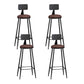 Industrial Style Bar-stool Metal Legs Counter Stool for Kitchen Bar Brown 4 Piece Set Bar Stool(33"H) Clearhalo 'Bar Furniture' 'Bar Stools' 'bar_stools' 'furn' 'furn_bar_stools' 'furniture_bar_stools' 'Kitchen & Dining Furniture' 'kitchen&dining_furn' 'kitchen' 'kitchen_furn' Furniture' 4639169