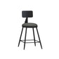 Industrial Style Bar-stool Metal Legs Counter Stool for Kitchen Bar Grey 1 Piece Short Stool(22"H) Clearhalo 'Bar Furniture' 'Bar Stools' 'bar_stools' 'furn' 'furn_bar_stools' 'furniture_bar_stools' 'Kitchen & Dining Furniture' 'kitchen&dining_furn' 'kitchen' 'kitchen_furn' Furniture' 4639170
