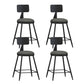 Industrial Style Bar-stool Metal Legs Counter Stool for Kitchen Bar Grey 4 Piece Set Short Stool(22"H) Clearhalo 'Bar Furniture' 'Bar Stools' 'bar_stools' 'furn' 'furn_bar_stools' 'furniture_bar_stools' 'Kitchen & Dining Furniture' 'kitchen&dining_furn' 'kitchen' 'kitchen_furn' Furniture' 4639172
