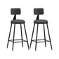 Industrial Style Bar-stool Metal Legs Counter Stool for Kitchen Bar Grey 2 Piece Set Counter Stool(26"H) Clearhalo 'Bar Furniture' 'Bar Stools' 'bar_stools' 'furn' 'furn_bar_stools' 'furniture_bar_stools' 'Kitchen & Dining Furniture' 'kitchen&dining_furn' 'kitchen' 'kitchen_furn' Furniture' 4639174