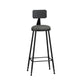 Industrial Style Bar-stool Metal Legs Counter Stool for Kitchen Bar Grey 1 Piece Bar Stool(33"H) Clearhalo 'Bar Furniture' 'Bar Stools' 'bar_stools' 'furn' 'furn_bar_stools' 'furniture_bar_stools' 'Kitchen & Dining Furniture' 'kitchen&dining_furn' 'kitchen' 'kitchen_furn' Furniture' 4639179