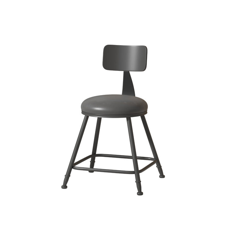 Industrial Style Bar-stool Metal Legs Counter Stool for Kitchen Bar Grey 1 Piece Short Stool(18"H) Clearhalo 'Bar Furniture' 'Bar Stools' 'bar_stools' 'furn' 'furn_bar_stools' 'furniture_bar_stools' 'Kitchen & Dining Furniture' 'kitchen&dining_furn' 'kitchen' 'kitchen_furn' Furniture' 4639182