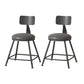 Industrial Style Bar-stool Metal Legs Counter Stool for Kitchen Bar Grey 2 Piece Set Short Stool(18"H) Clearhalo 'Bar Furniture' 'Bar Stools' 'bar_stools' 'furn' 'furn_bar_stools' 'furniture_bar_stools' 'Kitchen & Dining Furniture' 'kitchen&dining_furn' 'kitchen' 'kitchen_furn' Furniture' 4639183
