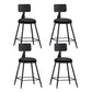 Industrial Style Bar-stool Metal Legs Counter Stool for Kitchen Bar Black 4 Piece Set Clearhalo 'Bar Furniture' 'Bar Stools' 'bar_stools' 'furn' 'furn_bar_stools' 'furniture_bar_stools' 'Kitchen & Dining Furniture' 'kitchen&dining_furn' 'kitchen' 'kitchen_furn' Furniture' 4639187