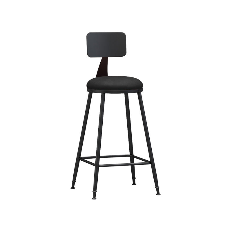 Industrial Style Bar-stool Metal Legs Counter Stool for Kitchen Bar Black 1 Piece Counter Stool(26"H) Clearhalo 'Bar Furniture' 'Bar Stools' 'bar_stools' 'furn' 'furn_bar_stools' 'furniture_bar_stools' 'Kitchen & Dining Furniture' 'kitchen&dining_furn' 'kitchen' 'kitchen_furn' Furniture' 4639188