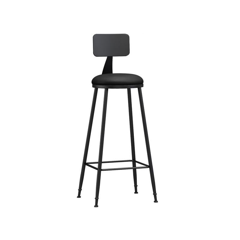 Industrial Style Bar-stool Metal Legs Counter Stool for Kitchen Bar Black 1 Piece Bar Stool(30"H) Clearhalo 'Bar Furniture' 'Bar Stools' 'bar_stools' 'furn' 'furn_bar_stools' 'furniture_bar_stools' 'Kitchen & Dining Furniture' 'kitchen&dining_furn' 'kitchen' 'kitchen_furn' Furniture' 4639191