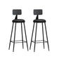 Industrial Style Bar-stool Metal Legs Counter Stool for Kitchen Bar Black 2 Piece Set Bar Stool(30"H) Clearhalo 'Bar Furniture' 'Bar Stools' 'bar_stools' 'furn' 'furn_bar_stools' 'furniture_bar_stools' 'Kitchen & Dining Furniture' 'kitchen&dining_furn' 'kitchen' 'kitchen_furn' Furniture' 4639192