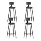 Industrial Style Bar-stool Metal Legs Counter Stool for Kitchen Bar Black 4 Piece Set Bar Stool(30"H) Clearhalo 'Bar Furniture' 'Bar Stools' 'bar_stools' 'furn' 'furn_bar_stools' 'furniture_bar_stools' 'Kitchen & Dining Furniture' 'kitchen&dining_furn' 'kitchen' 'kitchen_furn' Furniture' 4639193
