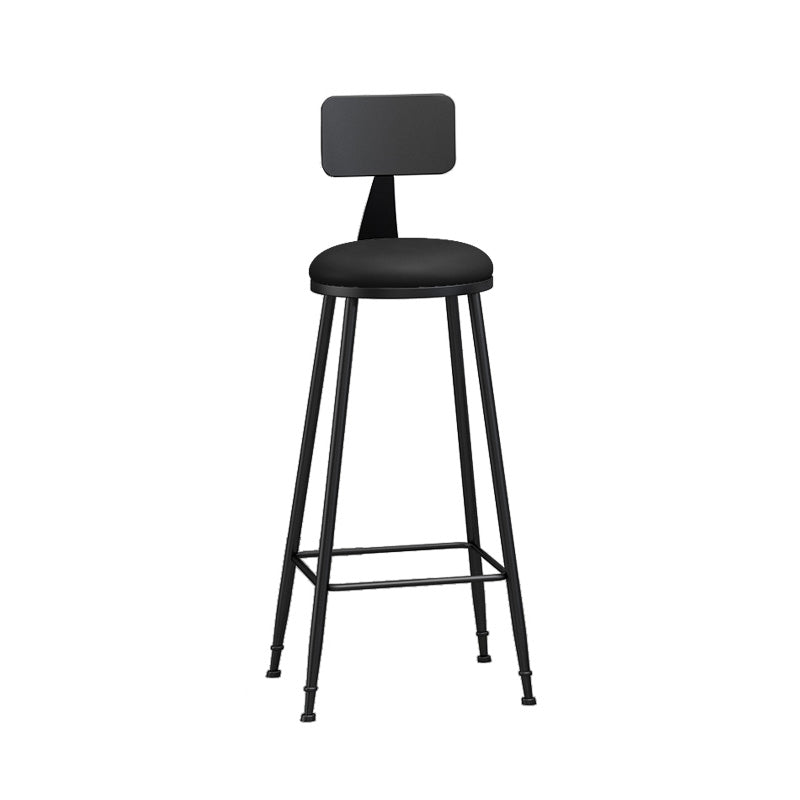 Industrial Style Bar-stool Metal Legs Counter Stool for Kitchen Bar Black 1 Piece Bar Stool(33"H) Clearhalo 'Bar Furniture' 'Bar Stools' 'bar_stools' 'furn' 'furn_bar_stools' 'furniture_bar_stools' 'Kitchen & Dining Furniture' 'kitchen&dining_furn' 'kitchen' 'kitchen_furn' Furniture' 4639194