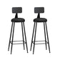 Industrial Style Bar-stool Metal Legs Counter Stool for Kitchen Bar Black 2 Piece Set Bar Stool(33"H) Clearhalo 'Bar Furniture' 'Bar Stools' 'bar_stools' 'furn' 'furn_bar_stools' 'furniture_bar_stools' 'Kitchen & Dining Furniture' 'kitchen&dining_furn' 'kitchen' 'kitchen_furn' Furniture' 4639195