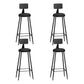 Industrial Style Bar-stool Metal Legs Counter Stool for Kitchen Bar Black 4 Piece Set Bar Stool(33"H) Clearhalo 'Bar Furniture' 'Bar Stools' 'bar_stools' 'furn' 'furn_bar_stools' 'furniture_bar_stools' 'Kitchen & Dining Furniture' 'kitchen&dining_furn' 'kitchen' 'kitchen_furn' Furniture' 4639196