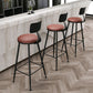 Industrial Armless Backrest Counter Stool Iron Bar Stool with Leather Cushion Clearhalo 'Bar Furniture' 'Bar Stools' 'bar_stools' 'furn' 'furn_bar_stools' 'furniture_bar_stools' 'Kitchen & Dining Furniture' 'kitchen&dining_furn' 'kitchen' 'kitchen_furn' Furniture' 4639309