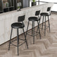 Industrial Armless Backrest Counter Stool Iron Bar Stool with Leather Cushion Clearhalo 'Bar Furniture' 'Bar Stools' 'bar_stools' 'furn' 'furn_bar_stools' 'furniture_bar_stools' 'Kitchen & Dining Furniture' 'kitchen&dining_furn' 'kitchen' 'kitchen_furn' Furniture' 4639314
