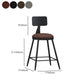 Industrial Armless Backrest Counter Stool Iron Bar Stool with Leather Cushion Clearhalo 'Bar Furniture' 'Bar Stools' 'bar_stools' 'furn' 'furn_bar_stools' 'furniture_bar_stools' 'Kitchen & Dining Furniture' 'kitchen&dining_furn' 'kitchen' 'kitchen_furn' Furniture' 4639355
