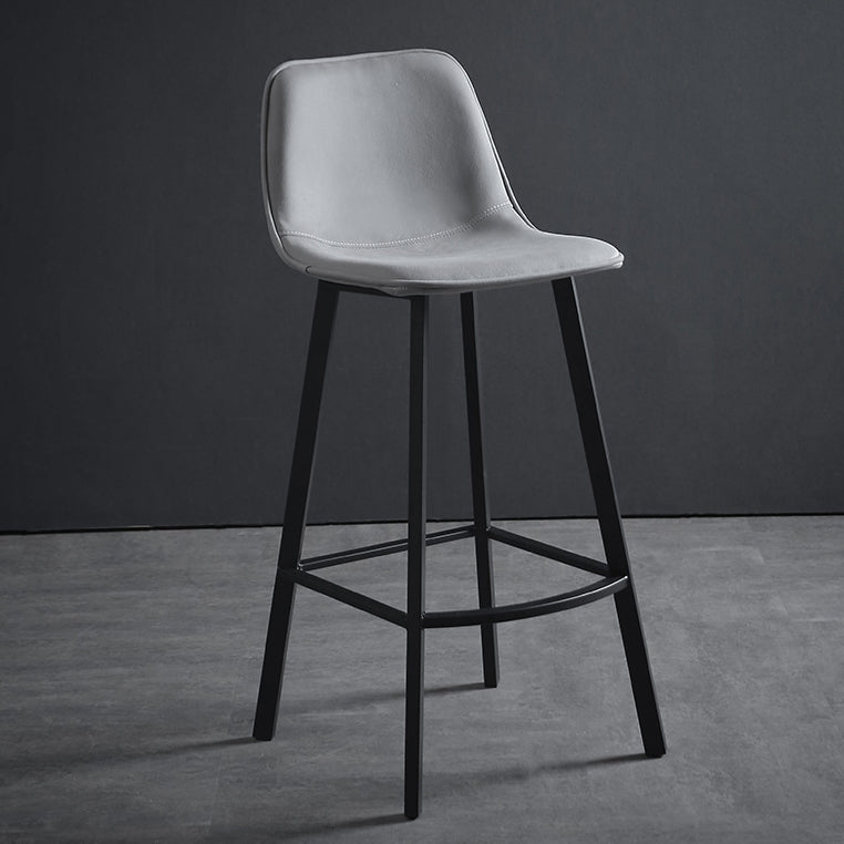 Industrial Style Bar-stool Iron Legs Counter Stool for Restaurant Bar Grey 1 Piece Clearhalo 'Bar Furniture' 'Bar Stools' 'bar_stools' 'furn' 'furn_bar_stools' 'furniture_bar_stools' 'Kitchen & Dining Furniture' 'kitchen&dining_furn' 'kitchen' 'kitchen_furn' Furniture' 4639359