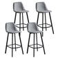 Industrial Style Bar-stool Iron Legs Counter Stool for Restaurant Bar Grey 4 Piece Set Clearhalo 'Bar Furniture' 'Bar Stools' 'bar_stools' 'furn' 'furn_bar_stools' 'furniture_bar_stools' 'Kitchen & Dining Furniture' 'kitchen&dining_furn' 'kitchen' 'kitchen_furn' Furniture' 4639363