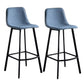 Industrial Style Bar-stool Iron Legs Counter Stool for Restaurant Bar Blue 2 Piece Set Clearhalo 'Bar Furniture' 'Bar Stools' 'bar_stools' 'furn' 'furn_bar_stools' 'furniture_bar_stools' 'Kitchen & Dining Furniture' 'kitchen&dining_furn' 'kitchen' 'kitchen_furn' Furniture' 4639366