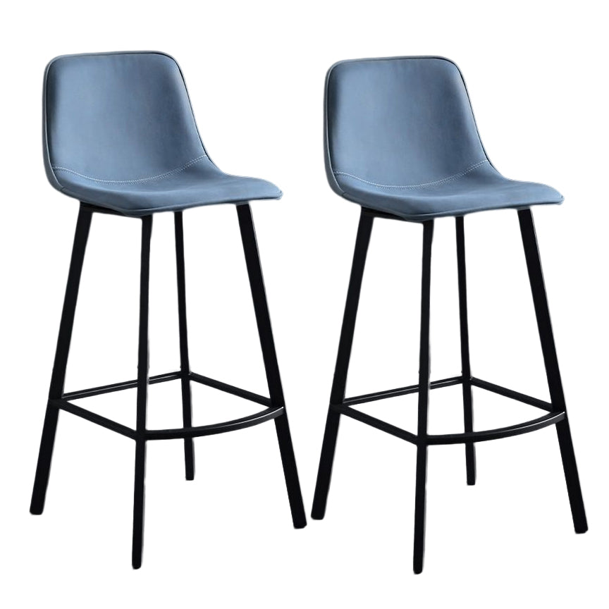 Industrial Style Bar-stool Iron Legs Counter Stool for Restaurant Bar Blue 2 Piece Set Clearhalo 'Bar Furniture' 'Bar Stools' 'bar_stools' 'furn' 'furn_bar_stools' 'furniture_bar_stools' 'Kitchen & Dining Furniture' 'kitchen&dining_furn' 'kitchen' 'kitchen_furn' Furniture' 4639366