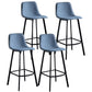 Industrial Style Bar-stool Iron Legs Counter Stool for Restaurant Bar Blue 4 Piece Set Clearhalo 'Bar Furniture' 'Bar Stools' 'bar_stools' 'furn' 'furn_bar_stools' 'furniture_bar_stools' 'Kitchen & Dining Furniture' 'kitchen&dining_furn' 'kitchen' 'kitchen_furn' Furniture' 4639368