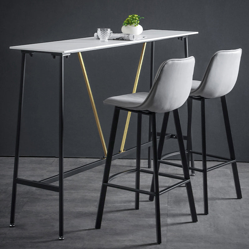 Industrial Style Bar-stool Iron Legs Counter Stool for Restaurant Bar Clearhalo 'Bar Furniture' 'Bar Stools' 'bar_stools' 'furn' 'furn_bar_stools' 'furniture_bar_stools' 'Kitchen & Dining Furniture' 'kitchen&dining_furn' 'kitchen' 'kitchen_furn' Furniture' 4639372