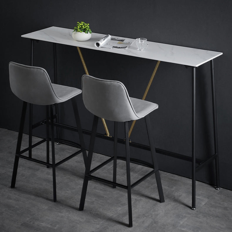 Industrial Style Bar-stool Iron Legs Counter Stool for Restaurant Bar Clearhalo 'Bar Furniture' 'Bar Stools' 'bar_stools' 'furn' 'furn_bar_stools' 'furniture_bar_stools' 'Kitchen & Dining Furniture' 'kitchen&dining_furn' 'kitchen' 'kitchen_furn' Furniture' 4639376