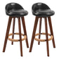 Modern Backrest Counter Stool Wood Cashier Bar Stool with Cushion and Pedal Black Brown 2 Piece Set Clearhalo 'Bar Furniture' 'Bar Stools' 'bar_stools' 'furn' 'furn_bar_stools' 'furniture_bar_stools' 'Kitchen & Dining Furniture' 'kitchen&dining_furn' 'kitchen' 'kitchen_furn' Furniture' 4639382