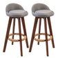 Modern Backrest Counter Stool Wood Cashier Bar Stool with Cushion and Pedal Grey Brown 2 Piece Set Clearhalo 'Bar Furniture' 'Bar Stools' 'bar_stools' 'furn' 'furn_bar_stools' 'furniture_bar_stools' 'Kitchen & Dining Furniture' 'kitchen&dining_furn' 'kitchen' 'kitchen_furn' Furniture' 4639387