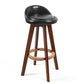 Modern Backrest Counter Stool Wood Cashier Bar Stool with Cushion and Pedal Clearhalo 'Bar Furniture' 'Bar Stools' 'bar_stools' 'furn' 'furn_bar_stools' 'furniture_bar_stools' 'Kitchen & Dining Furniture' 'kitchen&dining_furn' 'kitchen' 'kitchen_furn' Furniture' 4639388
