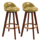 Modern Backrest Counter Stool Wood Cashier Bar Stool with Cushion and Pedal Light Green Brown 2 Piece Set Clearhalo 'Bar Furniture' 'Bar Stools' 'bar_stools' 'furn' 'furn_bar_stools' 'furniture_bar_stools' 'Kitchen & Dining Furniture' 'kitchen&dining_furn' 'kitchen' 'kitchen_furn' Furniture' 4639404