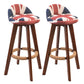 Modern Backrest Counter Stool Wood Cashier Bar Stool with Cushion and Pedal Red-Blue Brown 2 Piece Set Clearhalo 'Bar Furniture' 'Bar Stools' 'bar_stools' 'furn' 'furn_bar_stools' 'furniture_bar_stools' 'Kitchen & Dining Furniture' 'kitchen&dining_furn' 'kitchen' 'kitchen_furn' Furniture' 4639413
