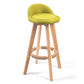 Modern Backrest Counter Stool Wood Cashier Bar Stool with Cushion and Pedal Green Natural 1 Piece Clearhalo 'Bar Furniture' 'Bar Stools' 'bar_stools' 'furn' 'furn_bar_stools' 'furniture_bar_stools' 'Kitchen & Dining Furniture' 'kitchen&dining_furn' 'kitchen' 'kitchen_furn' Furniture' 4639427